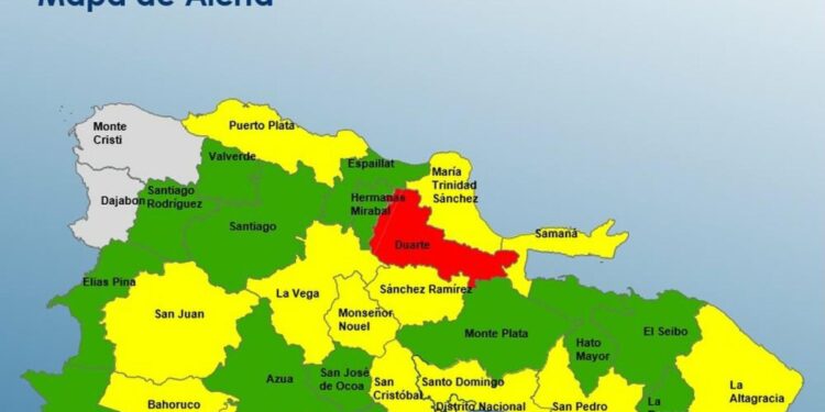 El COE coloca 30 provincias en alerta por lluvias