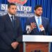 El senador Gustavo Lara Salazar junto al Ministro de la Juventud Carlos Valdez, presenta proyecto de ley para el desarrollo laboral juvenil.