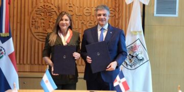 Carolina Mejía y Jorge Macri firman convenio de cooperación entre Santo Domingo y Buenos Aires