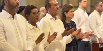 Raquel Peña encabeza misa Conatra en la Basílica de Higüey; Antonio Marte agradece a Dios y la Virgen de la Altagracia por la salud de los Dominicanos y miembros del gremio.