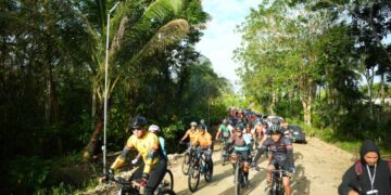 Cientos de  ciclistas exploran las joyas naturales de Gonzalo en la primera ruta MTB de 2026