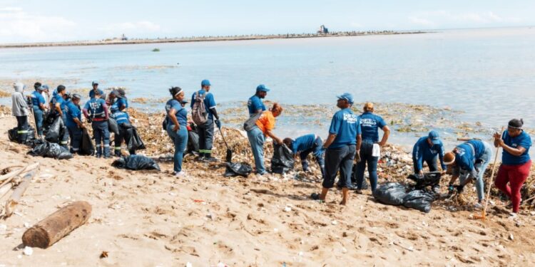 Alcaldía del DN, Medio Ambiente y otras entidades realizan limpieza en playa Montesinos