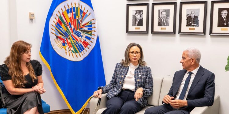 Ricardo de los Santos y secretario general de la OEA abordan cooperación regional frente a drogas sintéticas