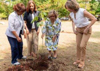 Embajada de El Salvador entrega 90 árboles Maquilishuat a la Alcaldía del DN