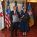 Carolina Mejía y Julio Roldán firman pacto histórico para promover cooperación y comercio entre SD y Aguadilla