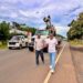  Víctor Pichardo gestiona  instalación  de  lámparas de alumbrado en kilómetro 5 de Monte Plata