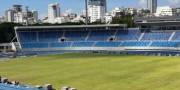 Ministro Kelvin Cruz presenta área verde del Estadio Félix Sánchez 72 horas después de evento artístico