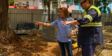 Carolina Mejía supervisa ejecución de obras que transforman distintos sectores del DN